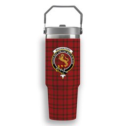 ScotsTee Shop Scottish MacKintosh 5 Crest Tartan Flip Straw Tumbler 20oz 30oz