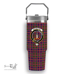 ScotsTee Shop Scottish MacIntyre Modern Crest Tartan Flip Straw Tumbler 20oz 30oz