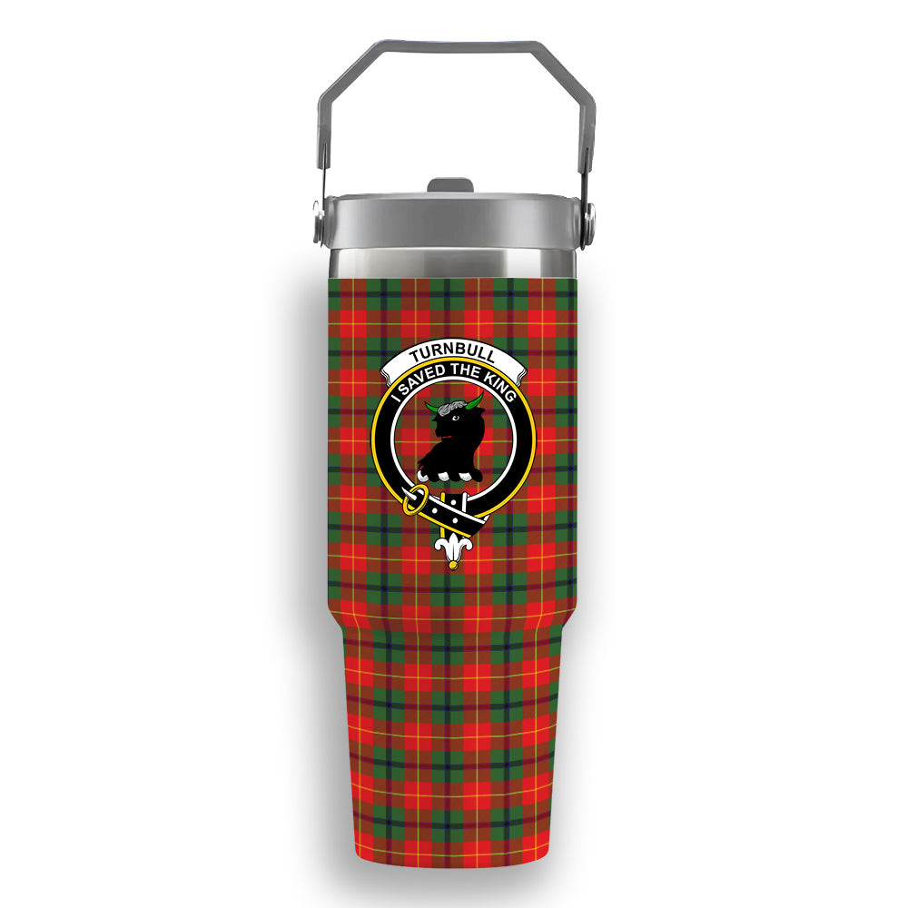 ScotsTee Shop Scottish Turnbull SC Crest Tartan Flip Straw Tumbler 20oz 30oz