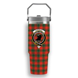 ScotsTee Shop Scottish Turnbull SC Crest Tartan Flip Straw Tumbler 20oz 30oz