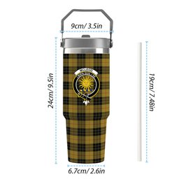 ScotsTee Shop Scottish McLeod of Lewis Ancient Crest Tartan Flip Straw Tumbler 20oz 30oz