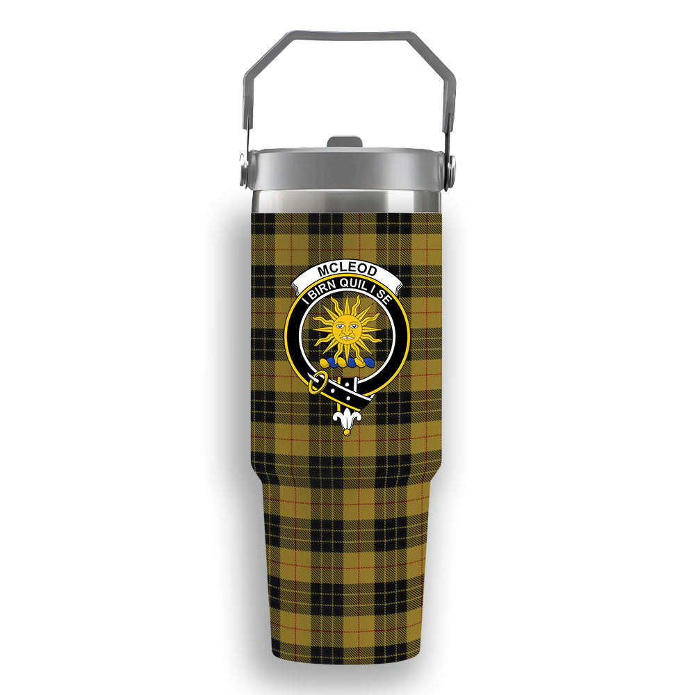 ScotsTee Shop Scottish McLeod of Lewis Ancient Crest Tartan Flip Straw Tumbler 20oz 30oz