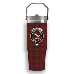 ScotsTee Shop Scottish MacDougall 1906 Crest Tartan Flip Straw Tumbler 20oz 30oz