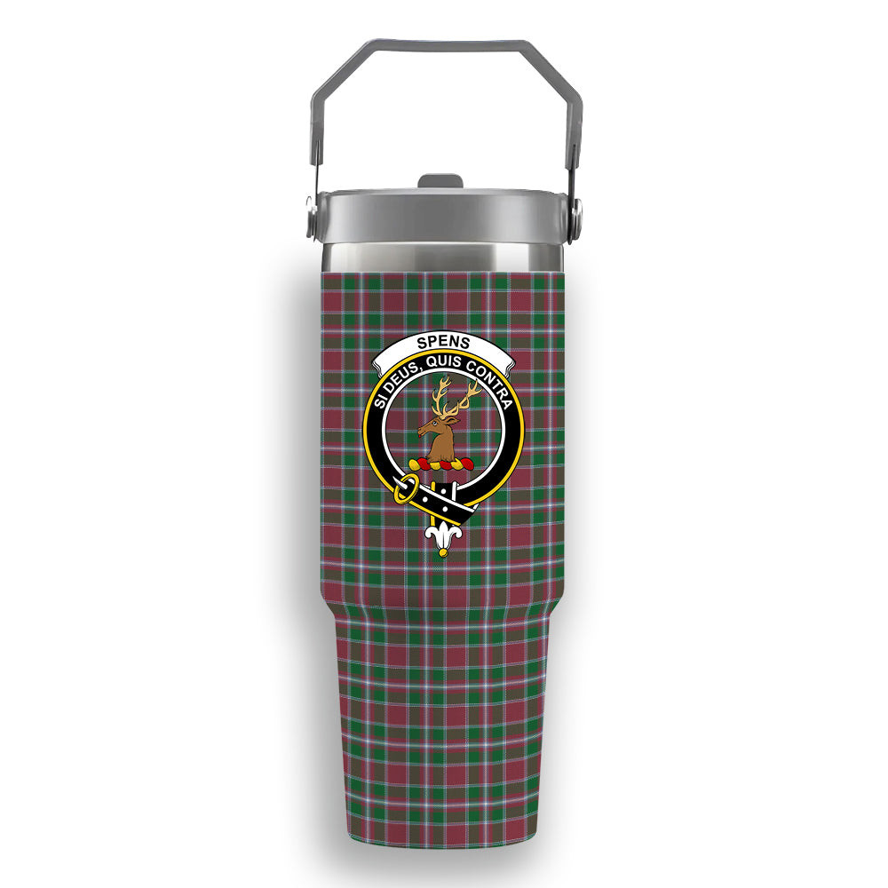 ScotsTee Shop Scottish Spens Ancient Crest Tartan Flip Straw Tumbler 20oz 30oz