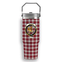 ScotsTee Shop Scottish McPhee Dress Modern Crest Tartan Flip Straw Tumbler 20oz 30oz