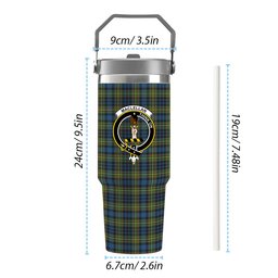 ScotsTee Shop Scottish MacLellan Ancient Crest Tartan Flip Straw Tumbler 20oz 30oz