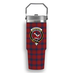 ScotsTee Shop Scottish MacDougall 1842 Crest Tartan Flip Straw Tumbler 20oz 30oz