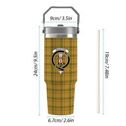 ScotsTee Shop Scottish Houston Crest Tartan Flip Straw Tumbler 20oz 30oz