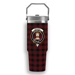 ScotsTee Shop Scottish Menzies Hunting Crest Tartan Flip Straw Tumbler 20oz 30oz