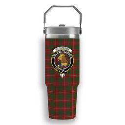 ScotsTee Shop Scottish MacGregor of Balquidder Crest Tartan Flip Straw Tumbler 20oz 30oz