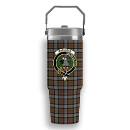 ScotsTee Shop Scottish MacLaren Weathered Crest Tartan Flip Straw Tumbler 20oz 30oz