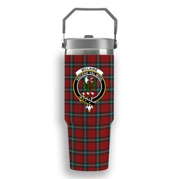 ScotsTee Shop Scottish McLaine of Loch Buie Crest Tartan Flip Straw Tumbler 20oz 30oz
