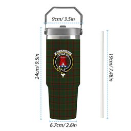ScotsTee Shop Scottish MacCracken Hunting Crest Tartan Flip Straw Tumbler 20oz 30oz