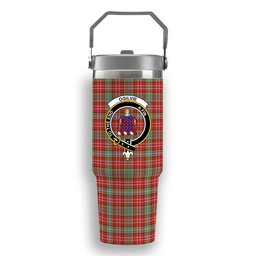 ScotsTee Shop Scottish Ogilvie (Ogilvy) Ancient Crest Tartan Flip Straw Tumbler 20oz 30oz