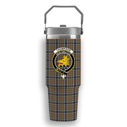 ScotsTee Shop Scottish Thompson Camel Crest Tartan Flip Straw Tumbler 20oz 30oz
