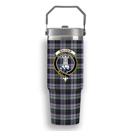 ScotsTee Shop Scottish Malcolm Dress Lochcarron 2005 Crest Tartan Flip Straw Tumbler 20oz 30oz