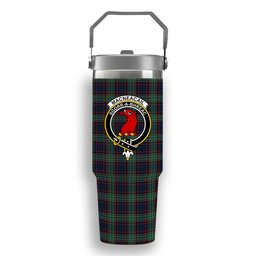 ScotsTee Shop Scottish MacNeacail Hunting Modern Crest Tartan Flip Straw Tumbler 20oz 30oz