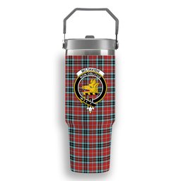 ScotsTee Shop Scottish McTavish Ancient Crest Tartan Flip Straw Tumbler 20oz 30oz