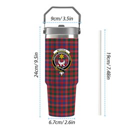ScotsTee Shop Scottish McColl Hunting Modern Crest Tartan Flip Straw Tumbler 20oz 30oz