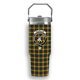 ScotsTee Shop Scottish MacMillan Old Modern Crest Tartan Flip Straw Tumbler 20oz 30oz