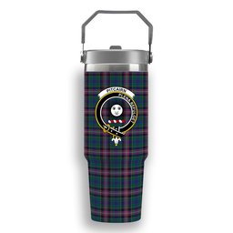 ScotsTee Shop Scottish Pitcairn Hunting Modern Crest Tartan Flip Straw Tumbler 20oz 30oz