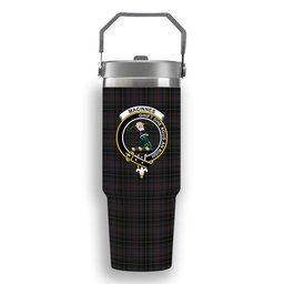 ScotsTee Shop Scottish MacInnes Homecoming Crest Tartan Flip Straw Tumbler 20oz 30oz