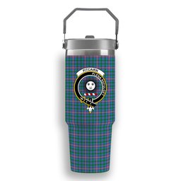 ScotsTee Shop Scottish Pitcairn Hunting Crest Tartan Flip Straw Tumbler 20oz 30oz