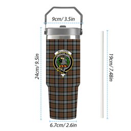 ScotsTee Shop Scottish McLaren Weathered Crest Tartan Flip Straw Tumbler 20oz 30oz