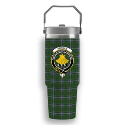 ScotsTee Shop Scottish Pringle Crest Tartan Flip Straw Tumbler 20oz 30oz