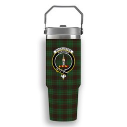 ScotsTee Shop Scottish MacAlister of Glenbarr Hunting Crest Tartan Flip Straw Tumbler 20oz 30oz