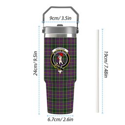 ScotsTee Shop Scottish Tailyour Crest Tartan Flip Straw Tumbler 20oz 30oz