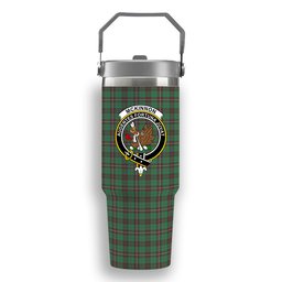 ScotsTee Shop Scottish McKinnon Hunting Ancient Crest Tartan Flip Straw Tumbler 20oz 30oz