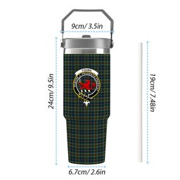 ScotsTee Shop Scottish Young Enterprise Scotland Crest Tartan Flip Straw Tumbler 20oz 30oz