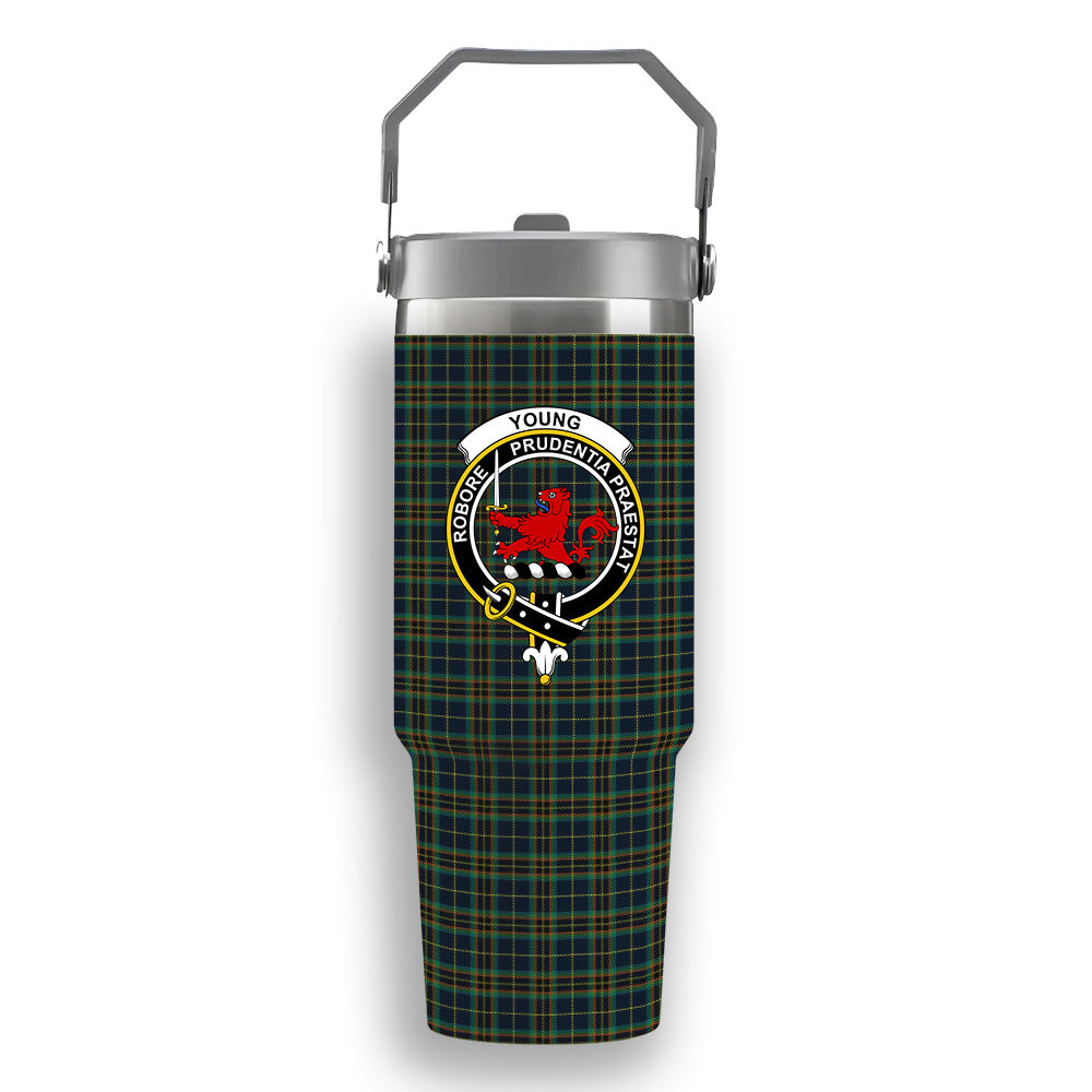 ScotsTee Shop Scottish Young Enterprise Scotland Crest Tartan Flip Straw Tumbler 20oz 30oz