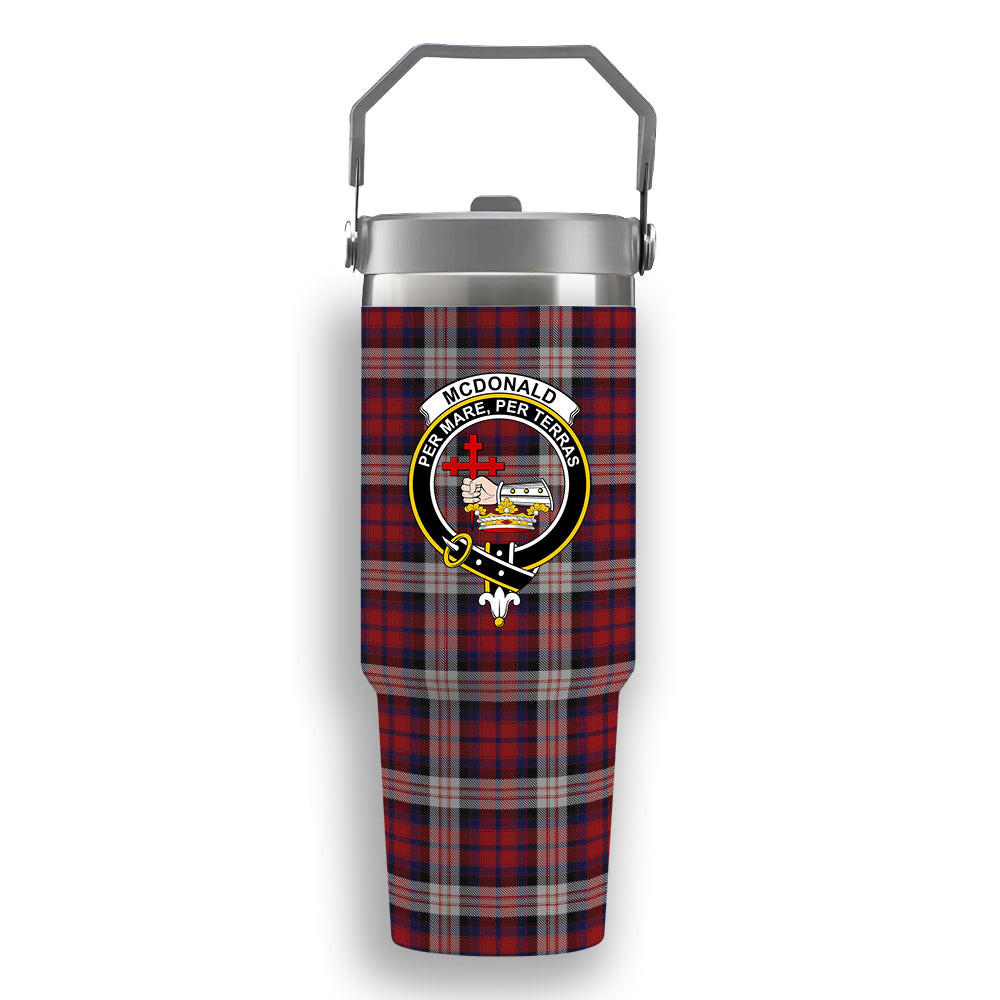 ScotsTee Shop Scottish McDonald Dress Irish Crest Tartan Flip Straw Tumbler 20oz 30oz