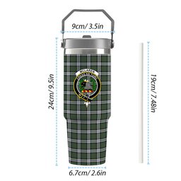 ScotsTee Shop Scottish McLaren Dress Crest Tartan Flip Straw Tumbler 20oz 30oz