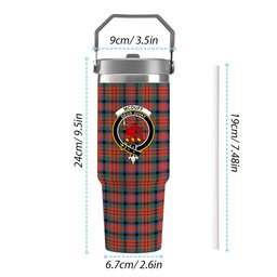 ScotsTee Shop Scottish McDuff Ancient Crest Tartan Flip Straw Tumbler 20oz 30oz