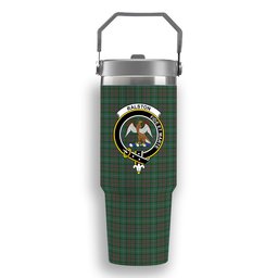 ScotsTee Shop Scottish Ralston USA Crest Tartan Flip Straw Tumbler 20oz 30oz