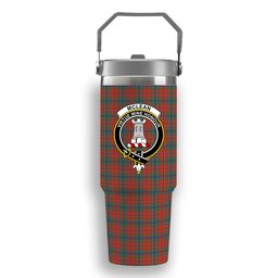 ScotsTee Shop Scottish McLean of Duart Ancient Crest Tartan Flip Straw Tumbler 20oz 30oz