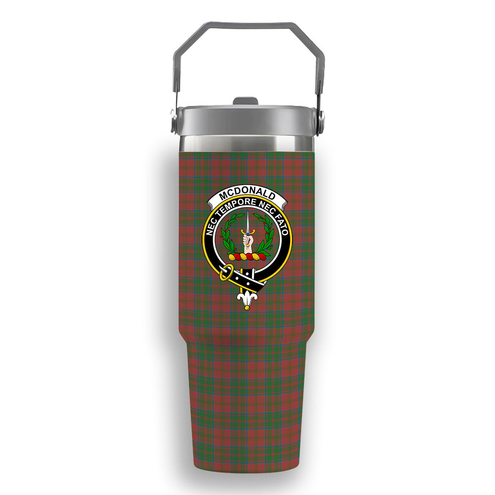 ScotsTee Shop Scottish McDonald of Glencoe Ancient Crest Tartan Flip Straw Tumbler 20oz 30oz