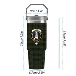 ScotsTee Shop Scottish MacLean Hunting Crest Tartan Flip Straw Tumbler 20oz 30oz