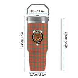 ScotsTee Shop Scottish Monroe Ancient Crest Tartan Flip Straw Tumbler 20oz 30oz