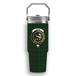 ScotsTee Shop Scottish Skene or Tribe of Mar Crest Tartan Flip Straw Tumbler 20oz 30oz