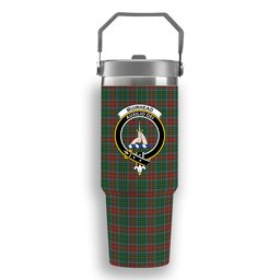 ScotsTee Shop Scottish Muirhead Crest Tartan Flip Straw Tumbler 20oz 30oz