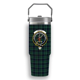 ScotsTee Shop Scottish Rollo Modern Crest Tartan Flip Straw Tumbler 20oz 30oz
