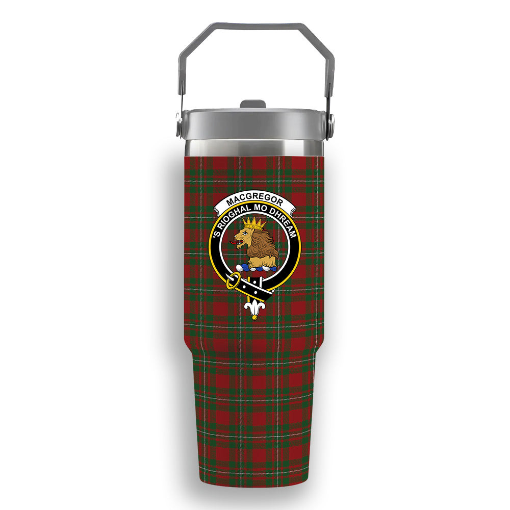 ScotsTee Shop Scottish MacGregor 1800 Clan Crest Tartan Flip Straw Tumbler 20oz 30oz