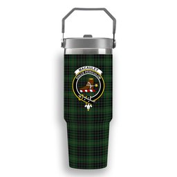 ScotsTee Shop Scottish MacAuley Hunting Crest Tartan Flip Straw Tumbler 20oz 30oz