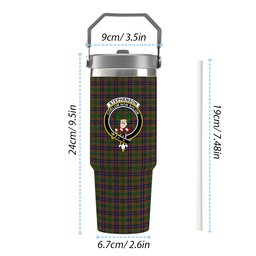 ScotsTee Shop Scottish Stephenson Old Crest Tartan Flip Straw Tumbler 20oz 30oz