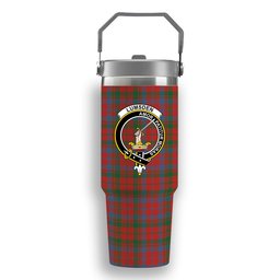 ScotsTee Shop Scottish Lumsden of Kintore Ancient Crest Tartan Flip Straw Tumbler 20oz 30oz