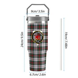 ScotsTee Shop Scottish MacDuff Dress Modern Crest Tartan Flip Straw Tumbler 20oz 30oz